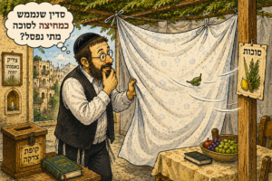 סדין שמשמש כמחיצה לסוכה מתי נפסל