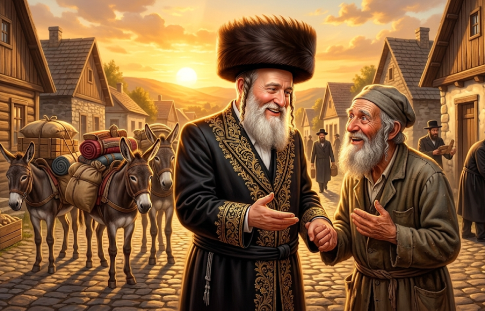 לאחר הרגל הגיע בעל הבית עם שלושה חמורים – “במה חשדתני?” – וכל תשובה לכף זכות